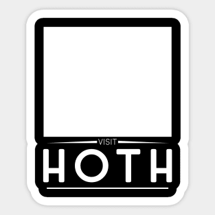 Visit Hoth! (for dark colors) Sticker